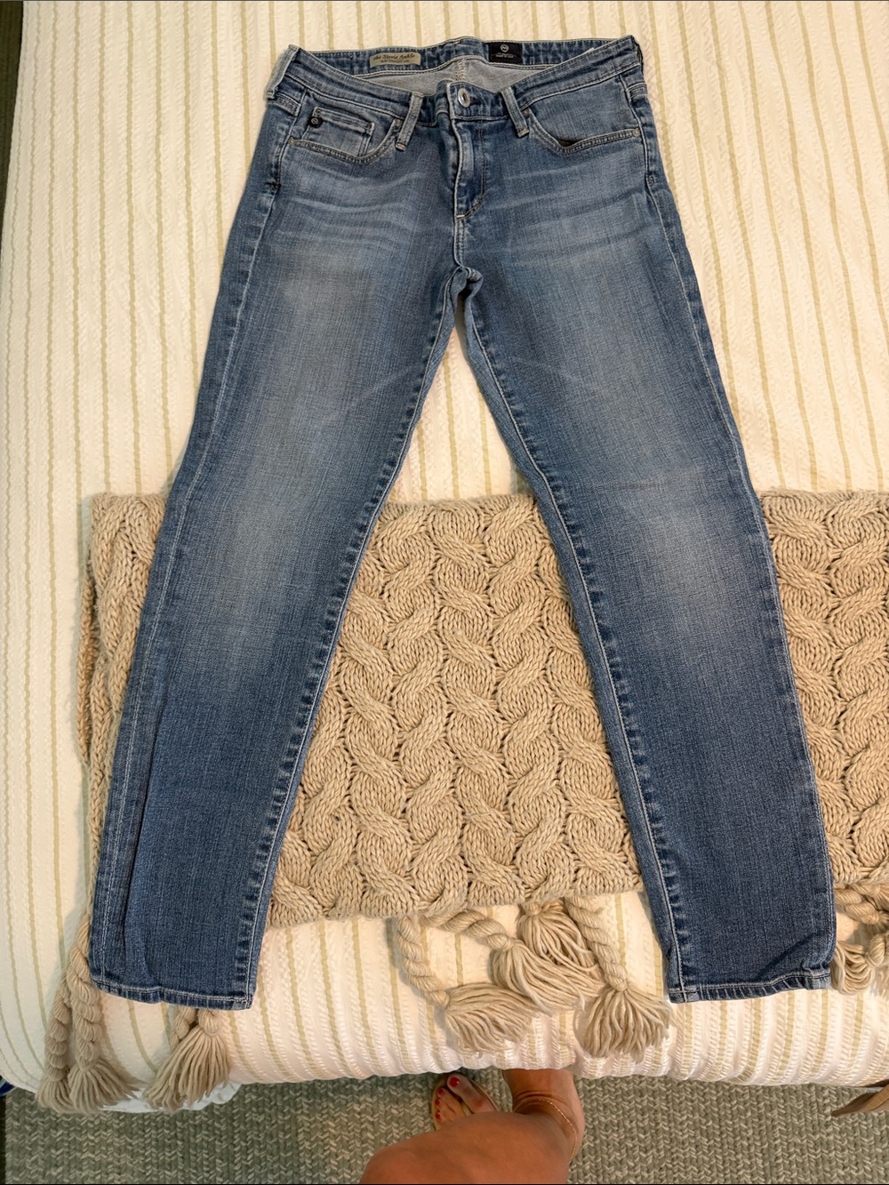 Ag Adriano Goldschmied Skinny Jeans in Light Blue Wash